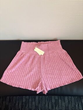 Z Supply Ribbed Violet Lounge Shorts